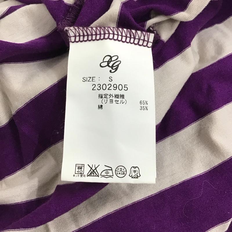 エックスガール X-girl ワンピース ロングスカート ノースリーブロングワンピース タイトワンピース S ボーダー柄 紫 / パープル / purple レディース USED 古着 中古 10157394
