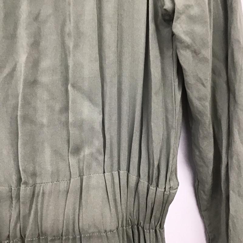 アズールバイマウジー AZUL BY MOUSSY ワンピース ロングスカート 長袖ロングワンピース シャツワンピース フロントボタン S 無地 カーキ / カーキ / khaki レディース USED 古着 中古 10157396