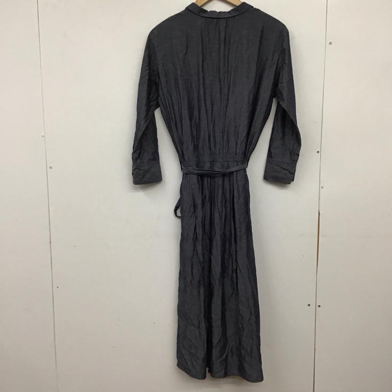 ユナイテッドアローズグリーンレーベルリラクシング UNITED ARROWS green label relaxing ワンピース ロングスカート 長袖シャツワンピース フロントボタン ロングワンピース 36 無地 インディゴ / インディゴ / Indigo レディース USED 古着 中古 10157401