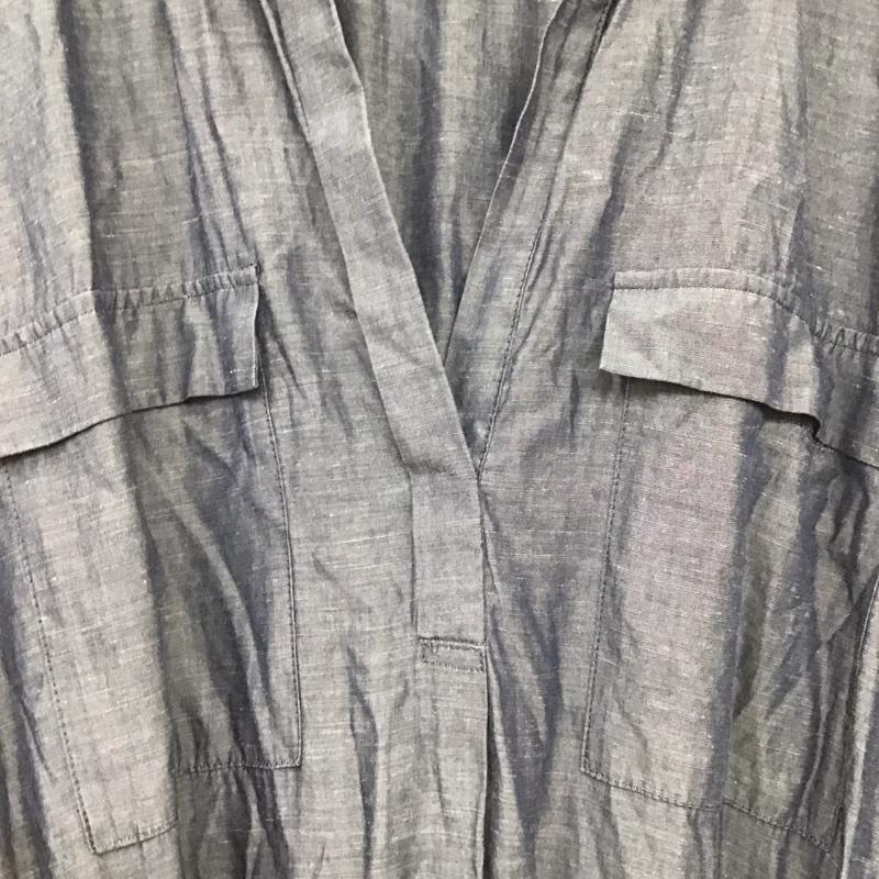 ユナイテッドアローズグリーンレーベルリラクシング UNITED ARROWS green label relaxing ワンピース ロングスカート 長袖シャツワンピース フロントボタン ロングワンピース 36 無地 インディゴ / インディゴ / Indigo レディース USED 古着 中古 10157401