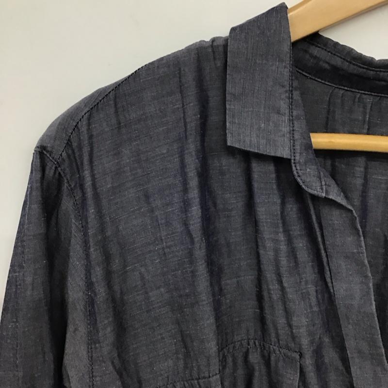 ユナイテッドアローズグリーンレーベルリラクシング UNITED ARROWS green label relaxing ワンピース ロングスカート 長袖シャツワンピース フロントボタン ロングワンピース 36 無地 インディゴ / インディゴ / Indigo レディース USED 古着 中古 10157401