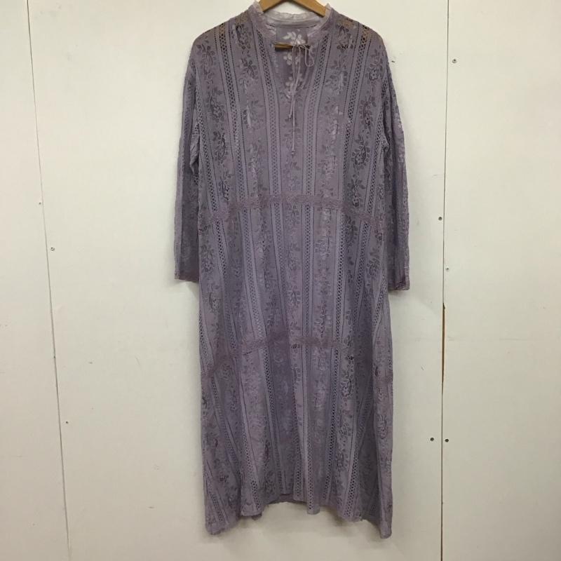 ジルスチュアート JILLSTUART ワンピース ロングスカート 長袖ロングワンピース フレアスカート 2  紫 / パープル / purple レディース USED 古着 中古 10157405