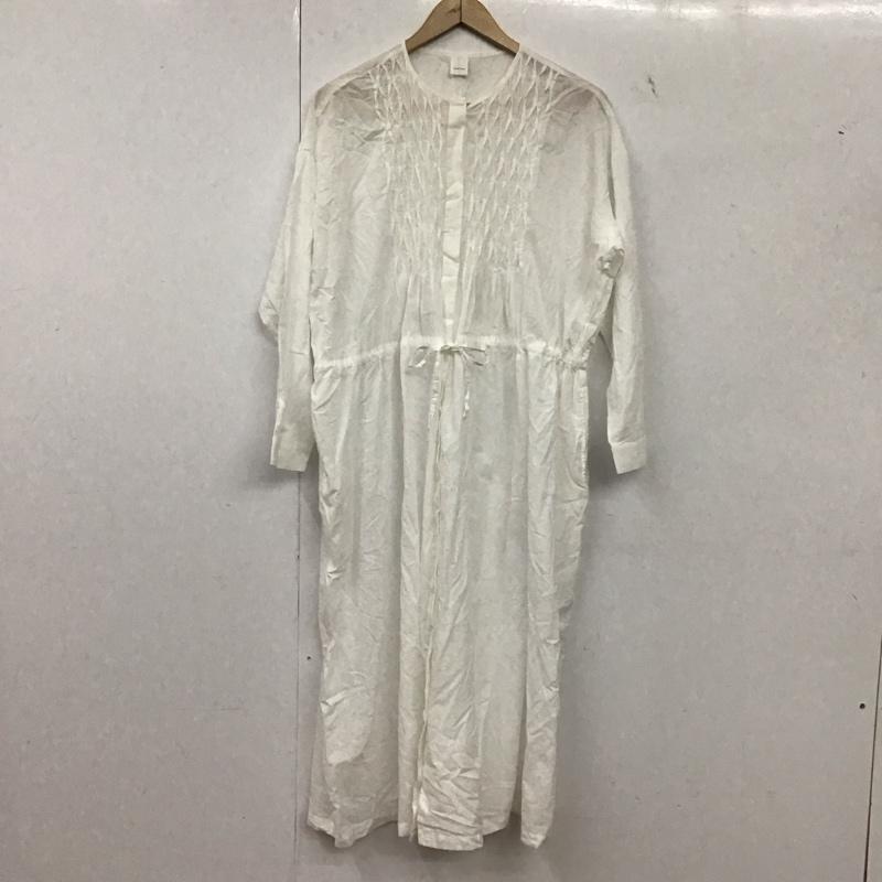 カグレ かぐれ ワンピース ロングスカート 長袖ロングワンピース フロントボタン FREE 無地 白 / ホワイト / white レディース USED 古着 中古 10157411