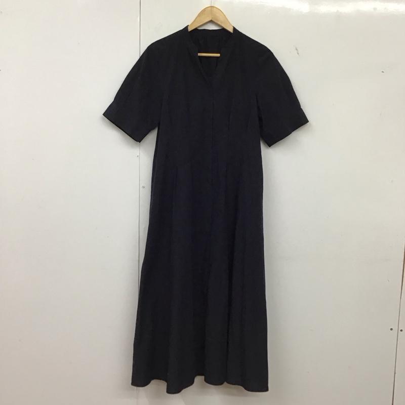 ユナイテッドアローズグリーンレーベルリラクシング UNITED ARROWS green label relaxing ワンピース ロングスカート 半袖シャツワンピース フロントボタン 無地 紺 / ネイビー / navy レディース USED 古着 中古 10157414