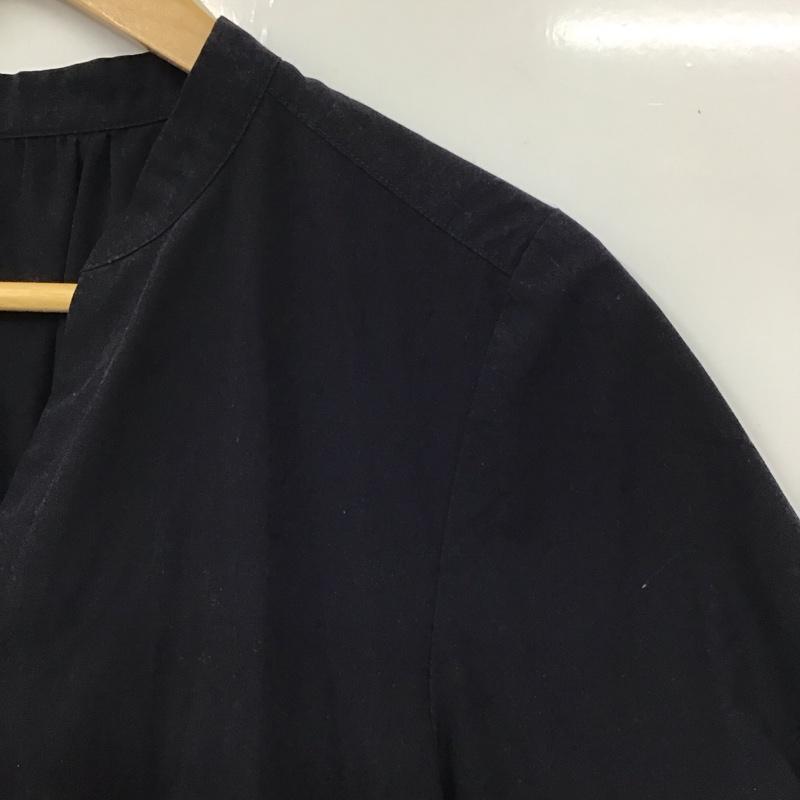 ユナイテッドアローズグリーンレーベルリラクシング UNITED ARROWS green label relaxing ワンピース ロングスカート 半袖シャツワンピース フロントボタン 無地 紺 / ネイビー / navy レディース USED 古着 中古 10157414