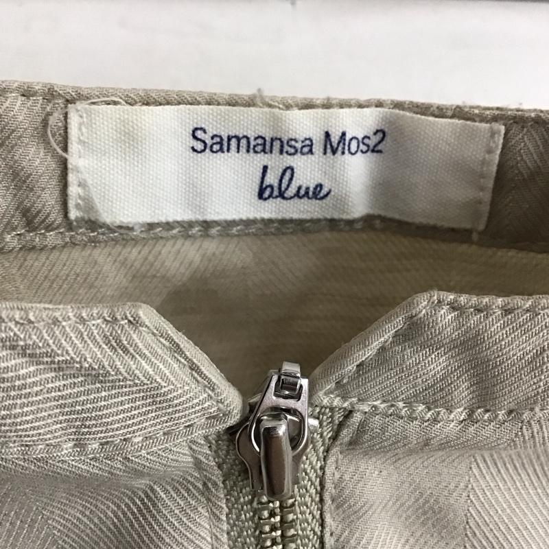 サマンサモスモスブルー Samansa Mos2 blue ワンピース ロングスカート 長袖ロングワンピース ジップアップカラー FREE 無地 ベージュ / ベージュ / beige レディース USED 古着 中古 10157416