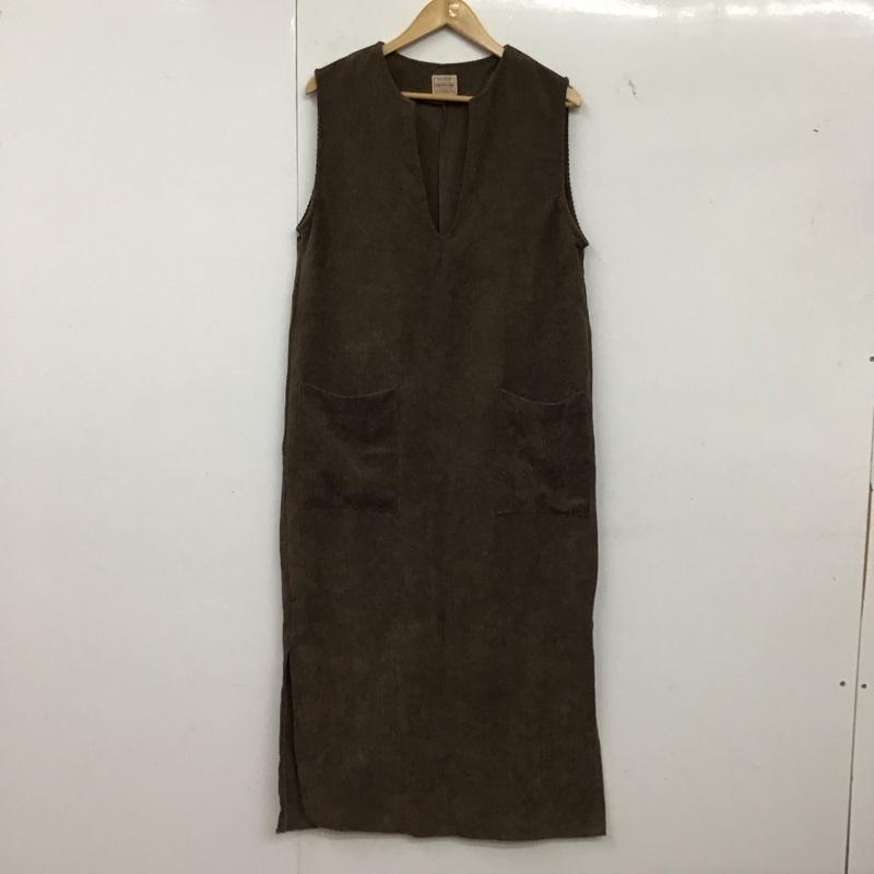アウトドア OUTDOOR ワンピース ロングスカート ロングスカートワンピース ノースリーブ コーデュロイ M 無地 茶 / ブラウン / brown レディース USED 古着 中古 10157417