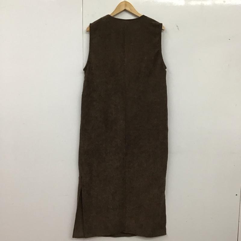 アウトドア OUTDOOR ワンピース ロングスカート ロングスカートワンピース ノースリーブ コーデュロイ M 無地 茶 / ブラウン / brown レディース USED 古着 中古 10157417