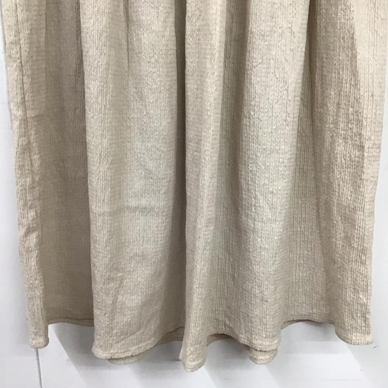 ザラ ZARA ワンピース ロングスカート 半袖ロングワンピース フレアスカート Vネック M 無地 アイボリー / アイボリー / レディース USED 古着 中古 10157427