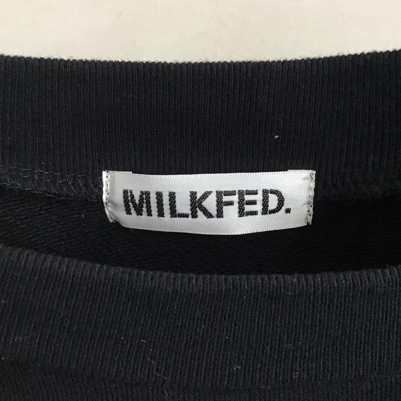 ミルクフェド MILKFED. ワンピース ロングスカート 長袖ロングワンピース スウェットワンピース ONE SIZE ロゴ、文字 黒 / ブラック / black レディース USED 古着 中古 10157429