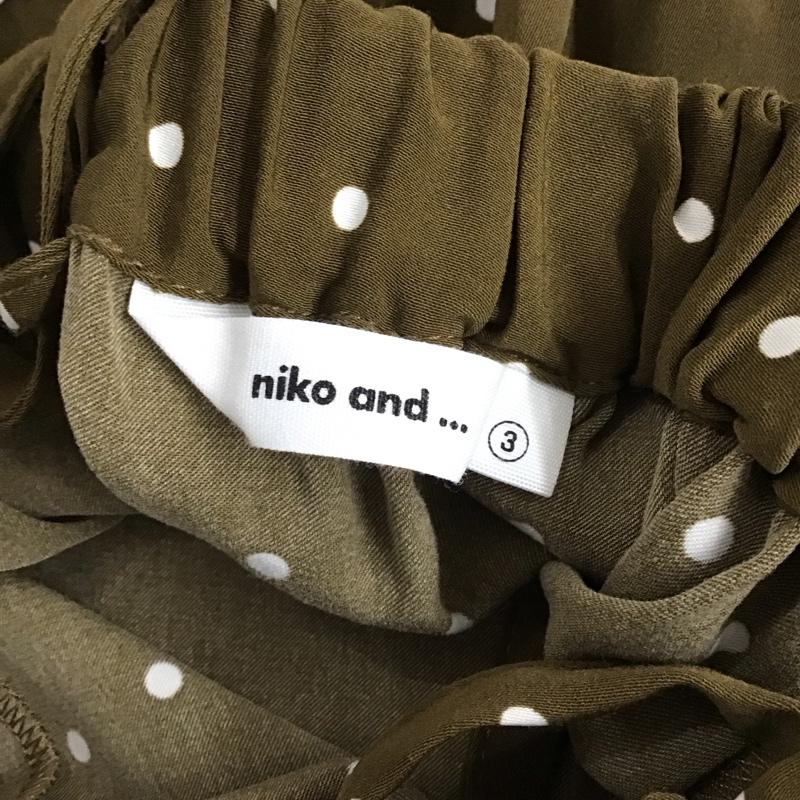 ニコアンド niko and... サロペット・オーバーオール サロペット、オーバーオール ワイドパンツ カジュアルパンツ ワークパンツ 3 ドット カーキ / カーキ / khaki レディース USED 古着 中古 10157436