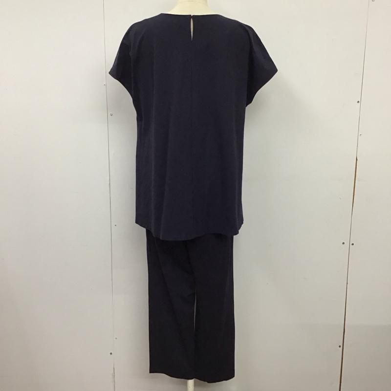 プラステ PLST セットアップ セットアップ セットアップ カットソー カジュアルパンツ 2点セット L 無地 紺 / ネイビー / navy レディース USED 古着 中古 10157441