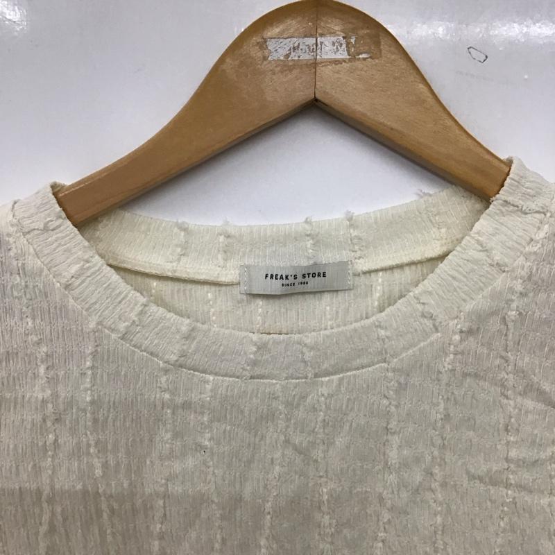 フリークスストア FREAK S STORE カットソー 半袖 半袖カットソー プリントTシャツ クルーネックカットソー FREE  アイボリー / アイボリー / レディース USED 古着 中古 10157444