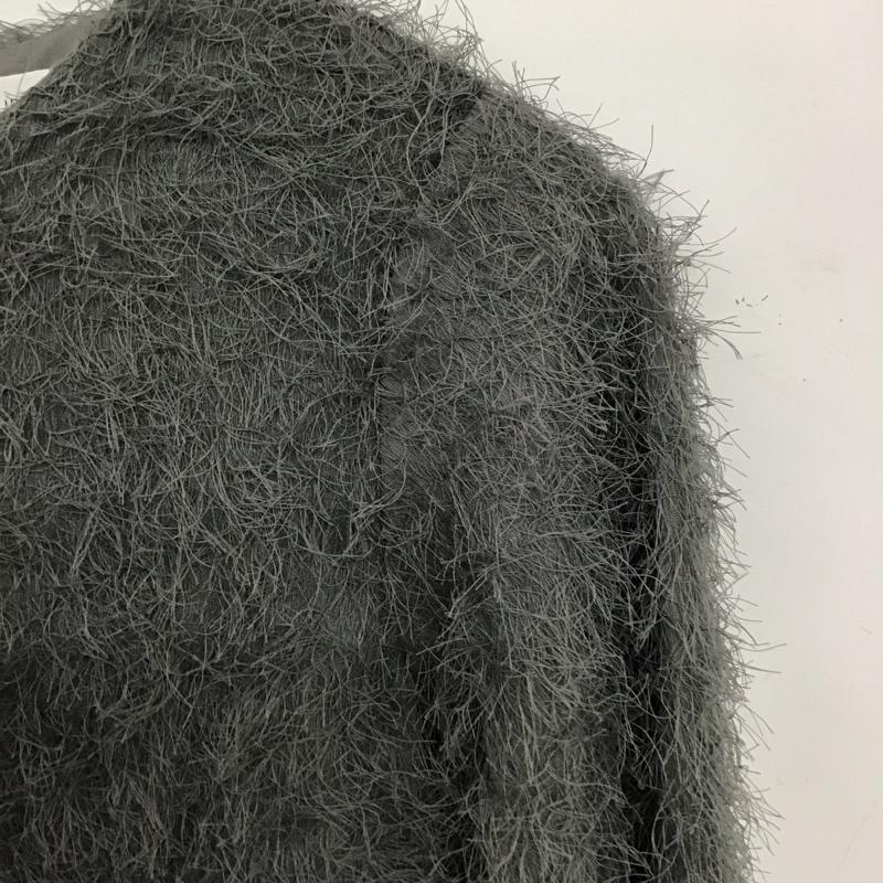 オペークドットクリップ OPAQUE.CLIP ニット、セーター 長袖 長袖ニットカットソー クルーネック セーター 38 無地 灰 / グレー / gray レディース USED 古着 中古 10157445