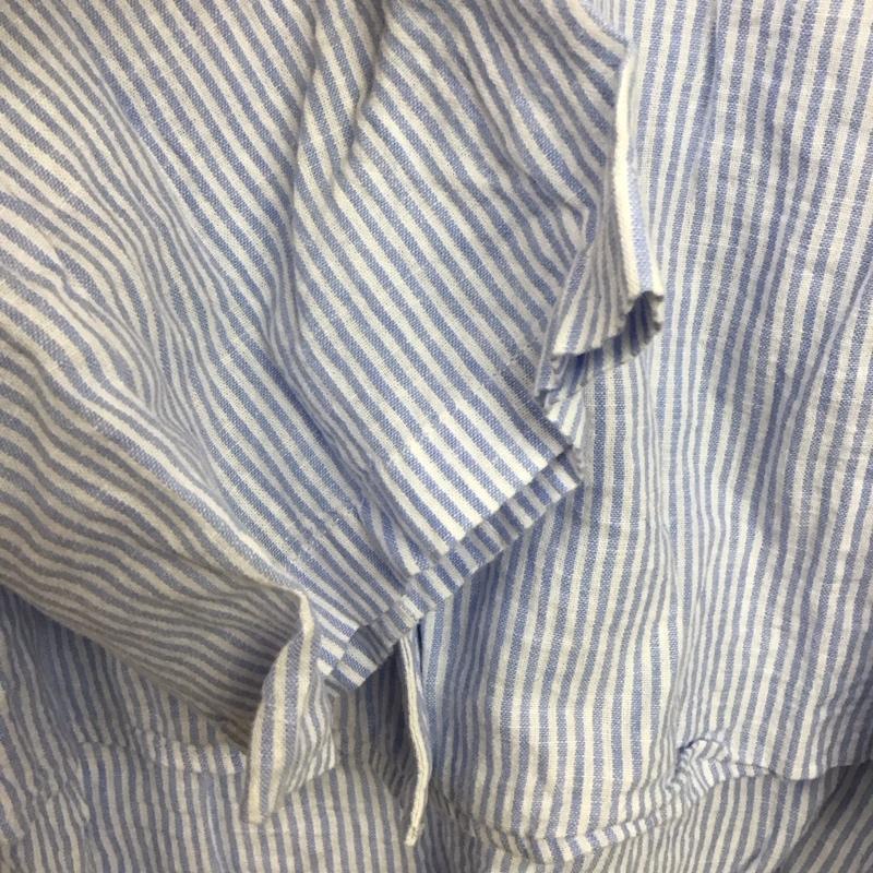 ザラ ZARA シャツ、ブラウス 長袖 長袖シャツ ストライプシャツ カラーシャツ M ストライプ 白 / ホワイト / white X 水色 / ライトブルー / レディース USED 古着 中古 10157447