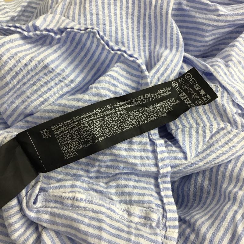 ザラ ZARA シャツ、ブラウス 長袖 長袖シャツ ストライプシャツ カラーシャツ M ストライプ 白 / ホワイト / white X 水色 / ライトブルー / レディース USED 古着 中古 10157447