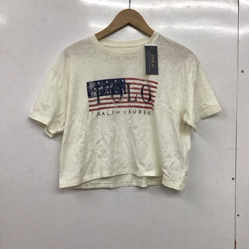 ポロラルフローレン POLO RALPH LAUREN Tシャツ 半袖 半袖カットソー プリントTシャツ クルーネックカットソー S ロゴ、文字 アイボリー / アイボリー / レディース USED 古着 中古 10157448
