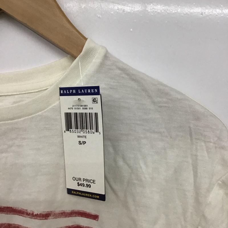 ポロラルフローレン POLO RALPH LAUREN Tシャツ 半袖 半袖カットソー プリントTシャツ クルーネックカットソー S ロゴ、文字 アイボリー / アイボリー / レディース USED 古着 中古 10157448