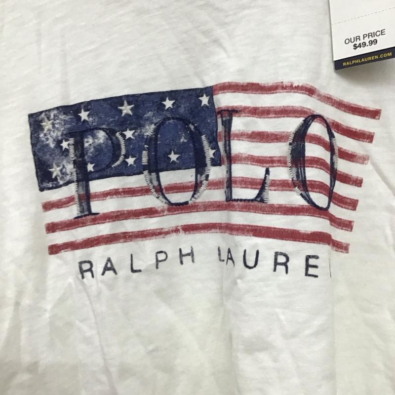 ポロラルフローレン POLO RALPH LAUREN Tシャツ 半袖 半袖カットソー プリントTシャツ クルーネックカットソー S ロゴ、文字 アイボリー / アイボリー / レディース USED 古着 中古 10157448
