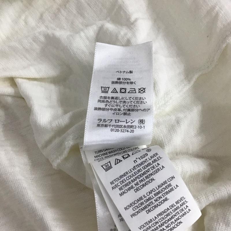 ポロラルフローレン POLO RALPH LAUREN Tシャツ 半袖 半袖カットソー プリントTシャツ クルーネックカットソー S ロゴ、文字 アイボリー / アイボリー / レディース USED 古着 中古 10157448