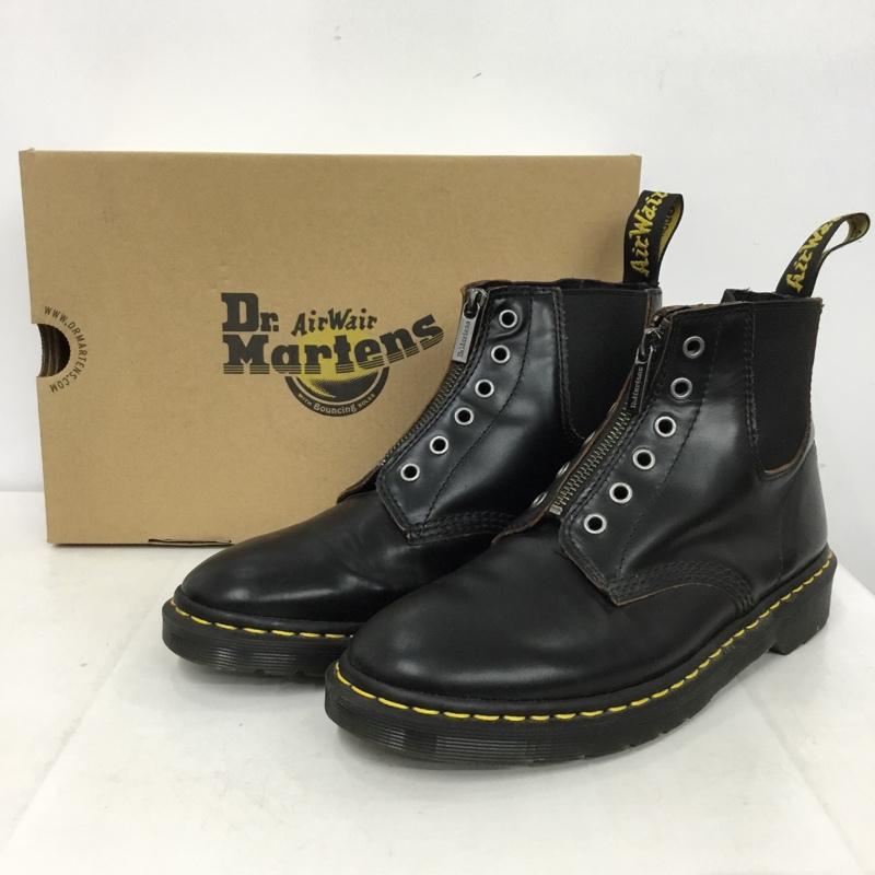 ドクターマーチン Dr.Martens ブーツ ショートブーツ 101GST フロントジップ サイドゴア フロントファスナー UK7 箱有 US：8 無地 黒 / ブラック / black メンズ USED 古着 中古 10157456