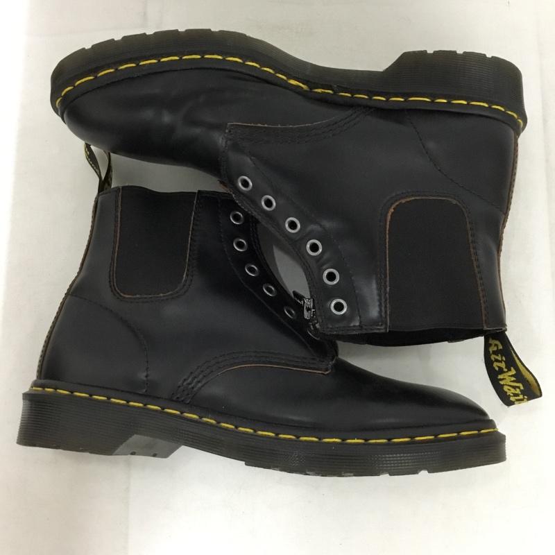 ドクターマーチン Dr.Martens ブーツ ショートブーツ 101GST フロントジップ サイドゴア フロントファスナー UK7 箱有 US：8 無地 黒 / ブラック / black メンズ USED 古着 中古 10157456