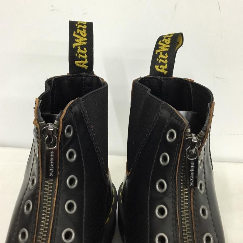 ドクターマーチン Dr.Martens ブーツ ショートブーツ 101GST フロントジップ サイドゴア フロントファスナー UK7 箱有 US：8 無地 黒 / ブラック / black メンズ USED 古着 中古 10157456