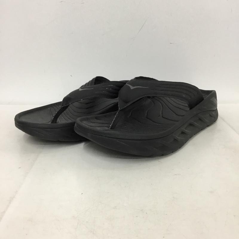 ホカオネオネ HOKA ONEONE サンダル サンダル トングサンダル M9 W11 ワンポイント 黒 / ブラック / black メンズ USED 古着 中古 10157462