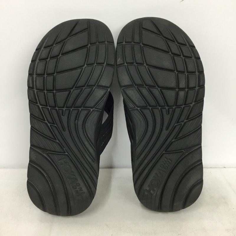 ホカオネオネ HOKA ONEONE サンダル サンダル トングサンダル M9 W11 ワンポイント 黒 / ブラック / black メンズ USED 古着 中古 10157462