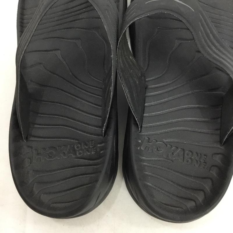 ホカオネオネ HOKA ONEONE サンダル サンダル トングサンダル M9 W11 ワンポイント 黒 / ブラック / black メンズ USED 古着 中古 10157462
