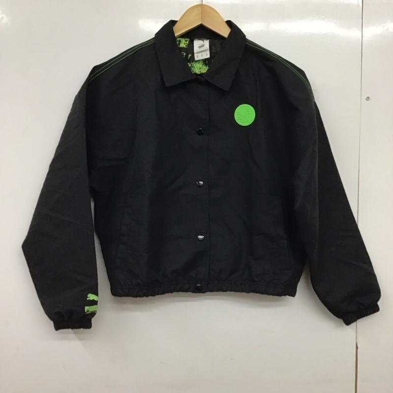 プーマ PUMA ジャケット、上着 ジャンパー、ブルゾン 532246-01 コーチジャケット SANTA CRUZ Coach Jacket S ロゴ、文字 黒 / ブラック / black レディース USED 古着 中古 10157463