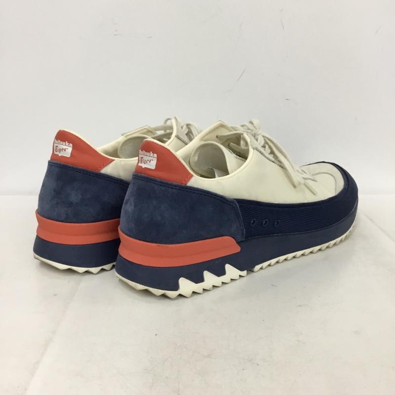 オニツカタイガー ONITSUKA TIGER スニーカー スニーカー 1183A387 HSINTI 28cm 28.0cm ロゴ、文字 紺 / ネイビー / navy X アイボリー / アイボリー / X 赤 / レッド / red メンズ USED 古着 中古 10157464