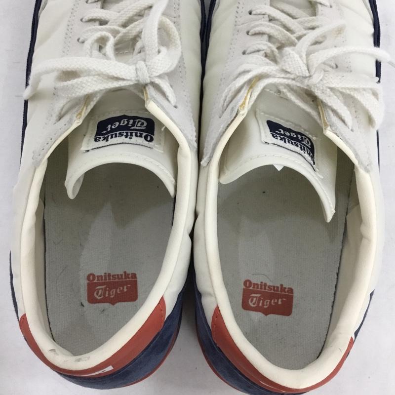 オニツカタイガー ONITSUKA TIGER スニーカー スニーカー 1183A387 HSINTI 28cm 28.0cm ロゴ、文字 紺 / ネイビー / navy X アイボリー / アイボリー / X 赤 / レッド / red メンズ USED 古着 中古 10157464