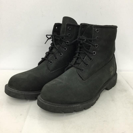 ティンバーランド Timberland ブーツ ショートブーツ 10042 6インチ ベーシックブーツ 8.5W ワンポイント 黒 / ブラック / black メンズ USED 古着 中古 10157465