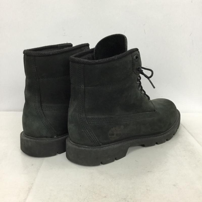 ティンバーランド Timberland ブーツ ショートブーツ 10042 6インチ ベーシックブーツ 8.5W ワンポイント 黒 / ブラック / black メンズ USED 古着 中古 10157465