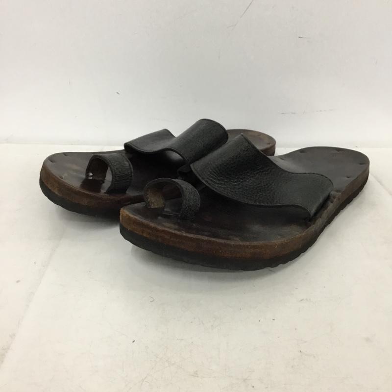 ユッタニューマン JUTTA NEUMANN サンダル サンダル レザー D8 無地 黒 / ブラック / black メンズ USED 古着 中古 10157466