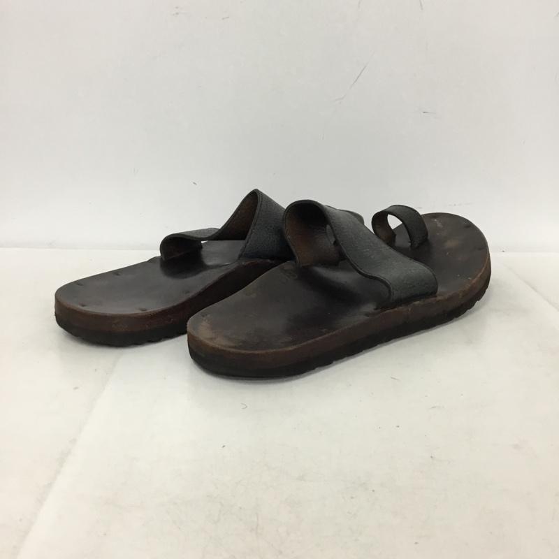 ユッタニューマン JUTTA NEUMANN サンダル サンダル レザー D8 無地 黒 / ブラック / black メンズ USED 古着 中古 10157466