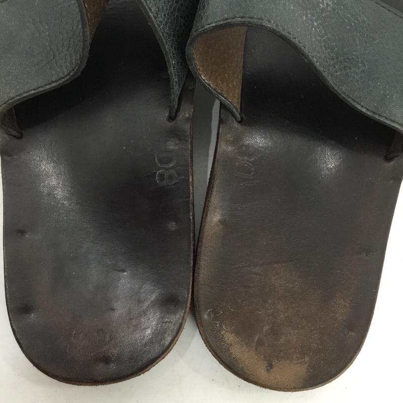 ユッタニューマン JUTTA NEUMANN サンダル サンダル レザー D8 無地 黒 / ブラック / black メンズ USED 古着 中古 10157466