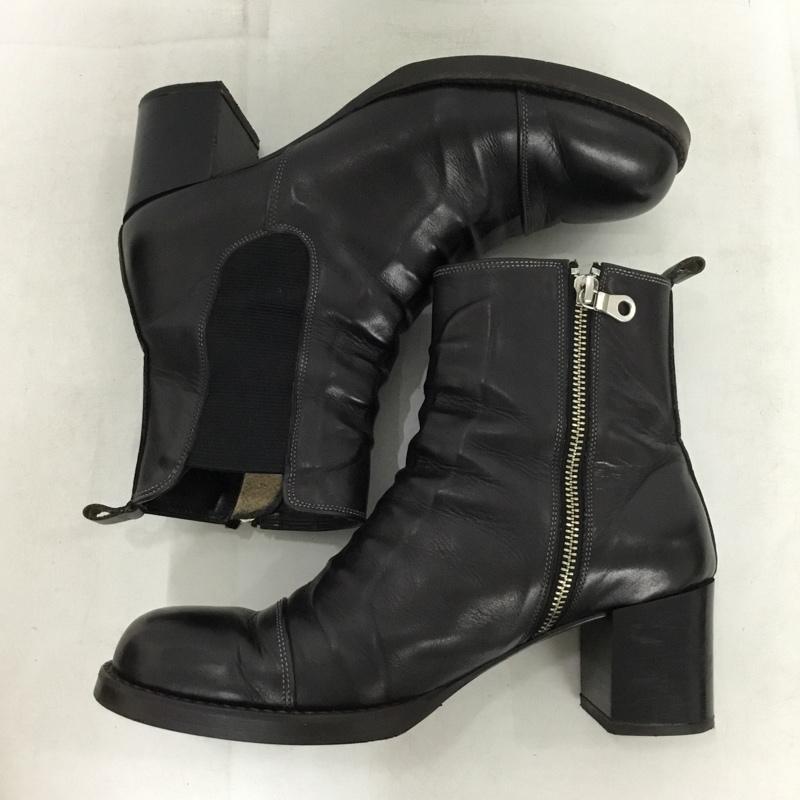 ミハラヤスヒロ MIHARAYASUHIRO ブーツ ショートブーツ サイドファスナー サイドゴア 無地 黒 / ブラック / black レディース USED 古着 中古 10157467