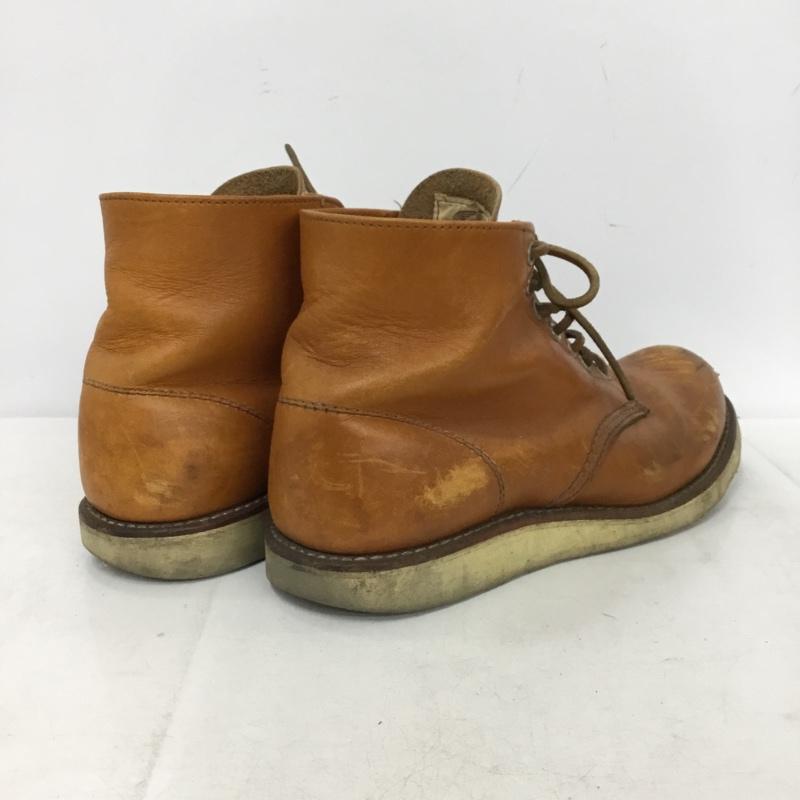 レッドウィング RED WING ブーツ ショートブーツ 9871 6inch CLASSIC ROUND TOE 犬タグ USA8D 26cm 26.0cm ロゴ、文字 茶 / ブラウン / brown メンズ USED 古着 中古 10157473