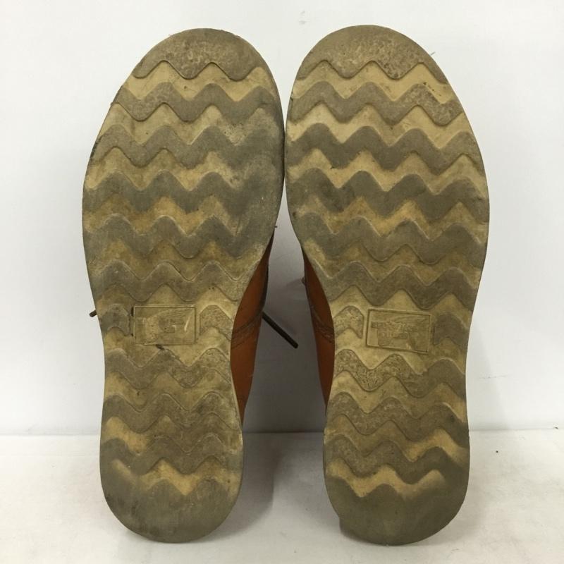 レッドウィング RED WING ブーツ ショートブーツ 9871 6inch CLASSIC ROUND TOE 犬タグ USA8D 26cm 26.0cm ロゴ、文字 茶 / ブラウン / brown メンズ USED 古着 中古 10157473