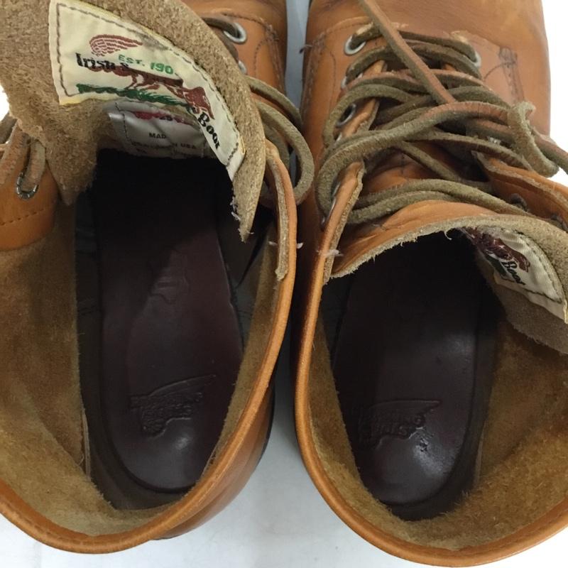 レッドウィング RED WING ブーツ ショートブーツ 9871 6inch CLASSIC ROUND TOE 犬タグ USA8D 26cm 26.0cm ロゴ、文字 茶 / ブラウン / brown メンズ USED 古着 中古 10157473