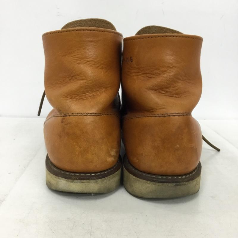 レッドウィング RED WING ブーツ ショートブーツ 9871 6inch CLASSIC ROUND TOE 犬タグ USA8D 26cm 26.0cm ロゴ、文字 茶 / ブラウン / brown メンズ USED 古着 中古 10157473