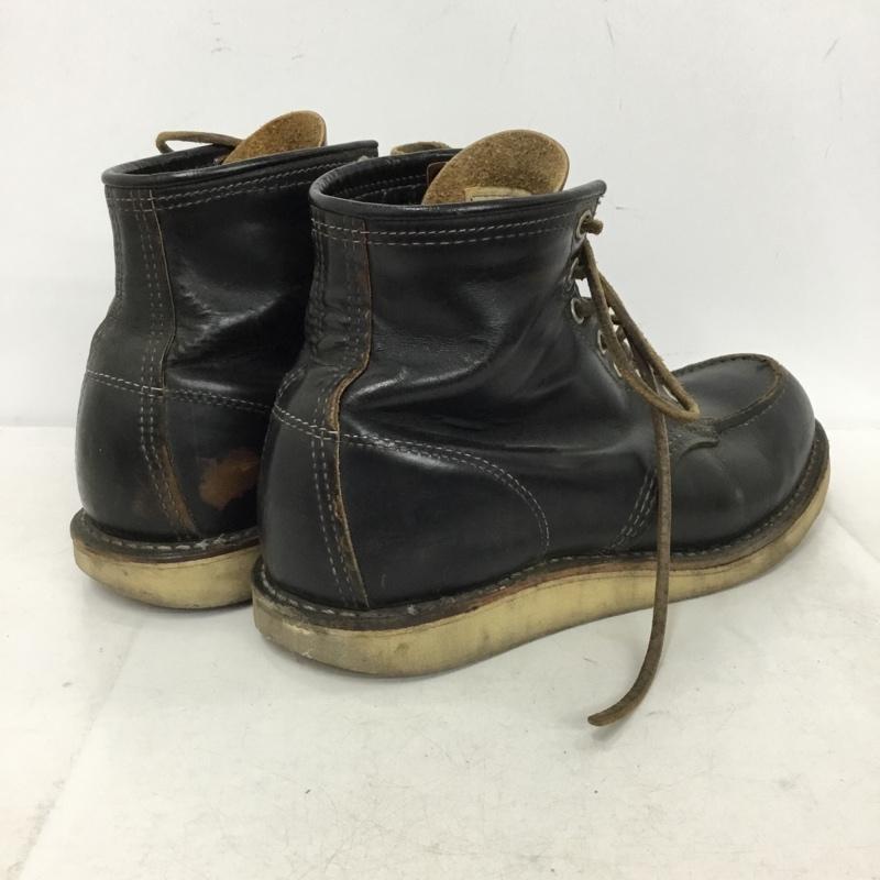 レッドウィング RED WING ブーツ ショートブーツ 9874 アイリッシュセッター 6インチ モックトゥ 7.5E 25.5cm 25.5cm ロゴ、文字 黒 / ブラック / black メンズ USED 古着 中古 10157475