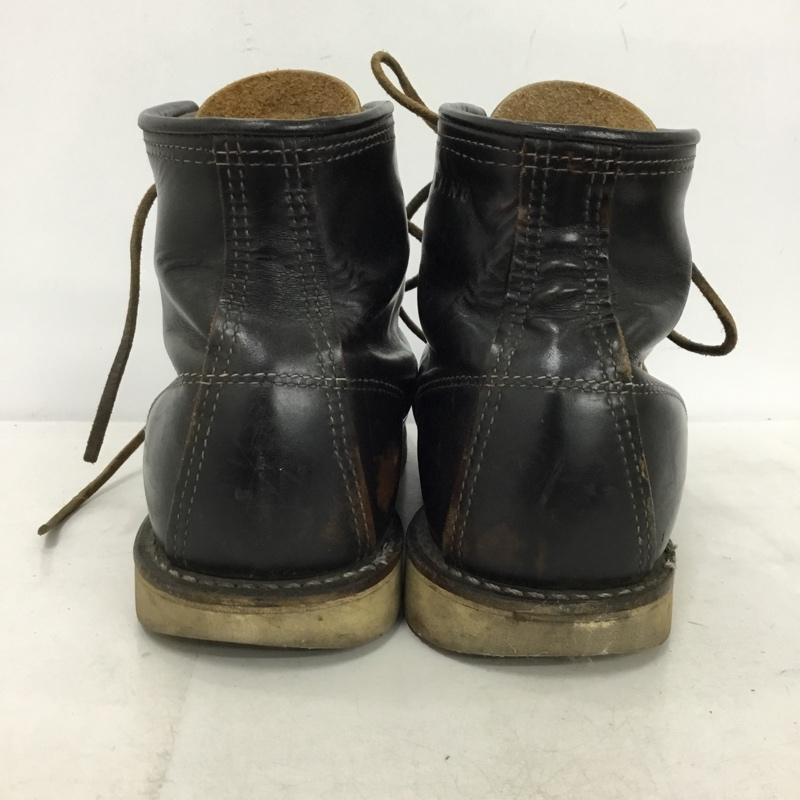 レッドウィング RED WING ブーツ ショートブーツ 9874 アイリッシュセッター 6インチ モックトゥ 7.5E 25.5cm 25.5cm ロゴ、文字 黒 / ブラック / black メンズ USED 古着 中古 10157475