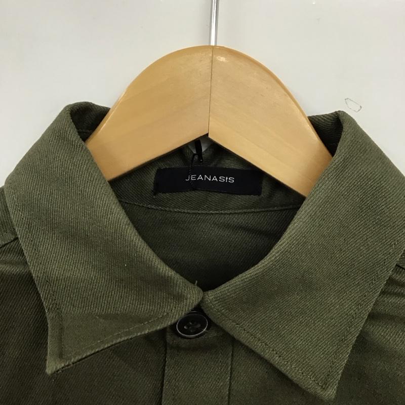 ジーナシス JEANASIS ジャケット、上着 ジャケット、ブレザー リネンタックスリーブジャケット タグ付 FREE 無地 カーキ / カーキ / khaki レディース USED 古着 中古 10157476
