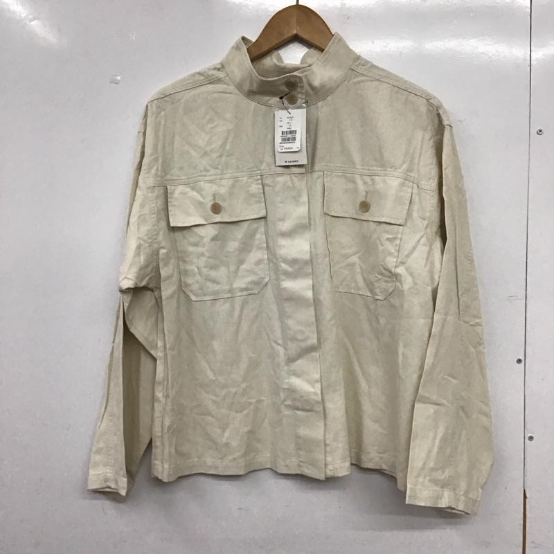 ダブルクローゼット w closet シャツ、ブラウス 長袖 タグ付 0 無地 アイボリー / アイボリー / レディース USED 古着 中古 10157477