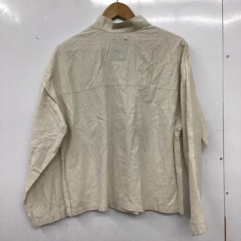 ダブルクローゼット w closet シャツ、ブラウス 長袖 タグ付 0 無地 アイボリー / アイボリー / レディース USED 古着 中古 10157477