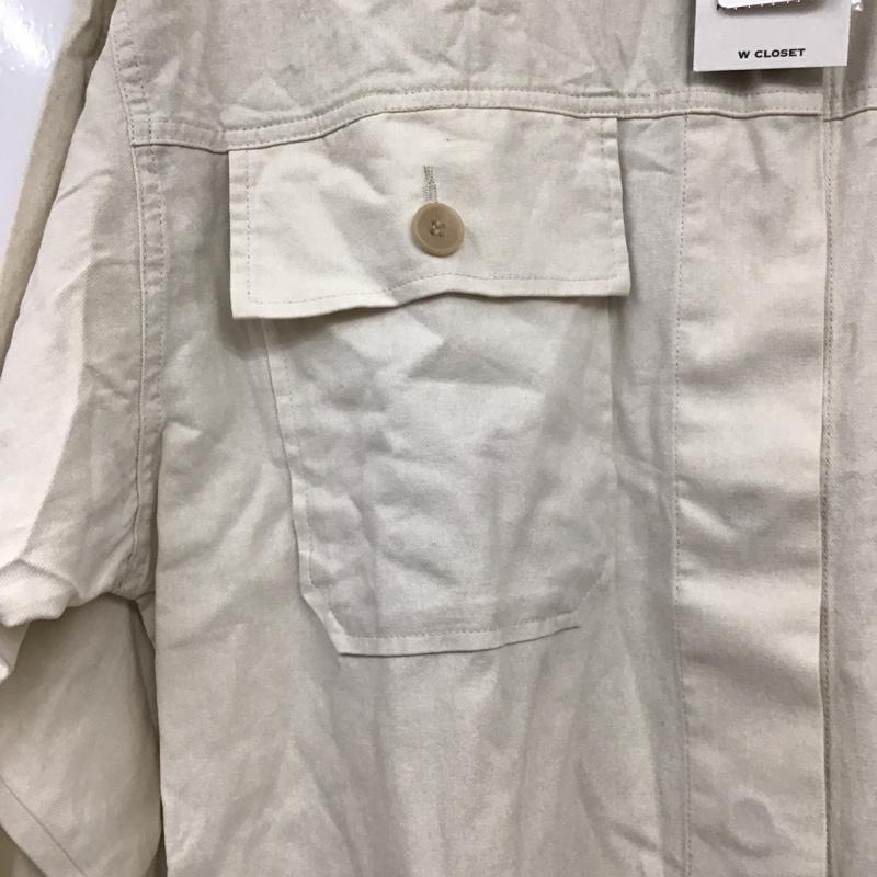 ダブルクローゼット w closet シャツ、ブラウス 長袖 タグ付 0 無地 アイボリー / アイボリー / レディース USED 古着 中古 10157477