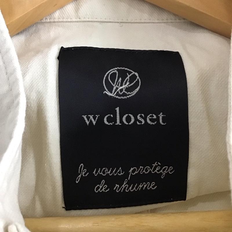 ダブルクローゼット w closet シャツ、ブラウス 長袖 タグ付 0 無地 アイボリー / アイボリー / レディース USED 古着 中古 10157477